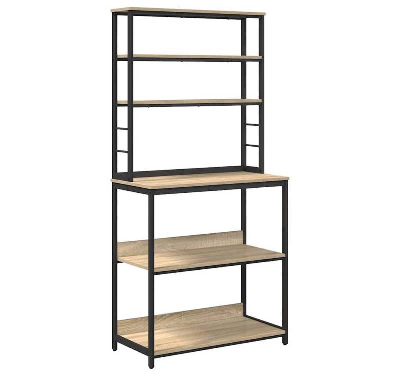 vidaXL Bücherregal Küchenregal Sonoma-Eiche 80 x 40 x 168 cm Holzwerkstoff, 1-tlg. von vidaXL