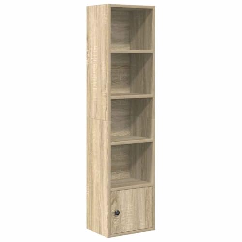 vidaXL Bücherregal Sonoma-Eiche 31x24x127 cm Holzwerkstoff, Bücherschrank, Lagerregal, Regal, Lagerschrank, Schrank, Aufbewahrungsschrank von vidaXL