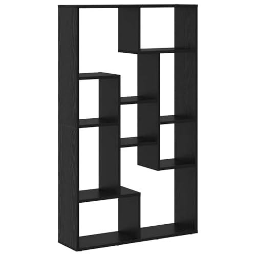 vidaXL Bücherregal aus schwarzem Eichenholz | Modernes Innenregal Holzwerkstoff 72 cm Breite | Geräumiges Design für Wohnzimmer & Bibliothek | Aufbewahrungsregale Möbel Rechteckig | Mattes Finish vidaXL Bücherregal aus schwarzem Eichenholz | Modernes Innenregal Holzwerkstoff 72 cm Breite | Geräumiges Design für Wohnzimmer & Bibliothek | Aufbewahrungsregale Möbel Rechteckig | Mattes Finish von vidaXL
