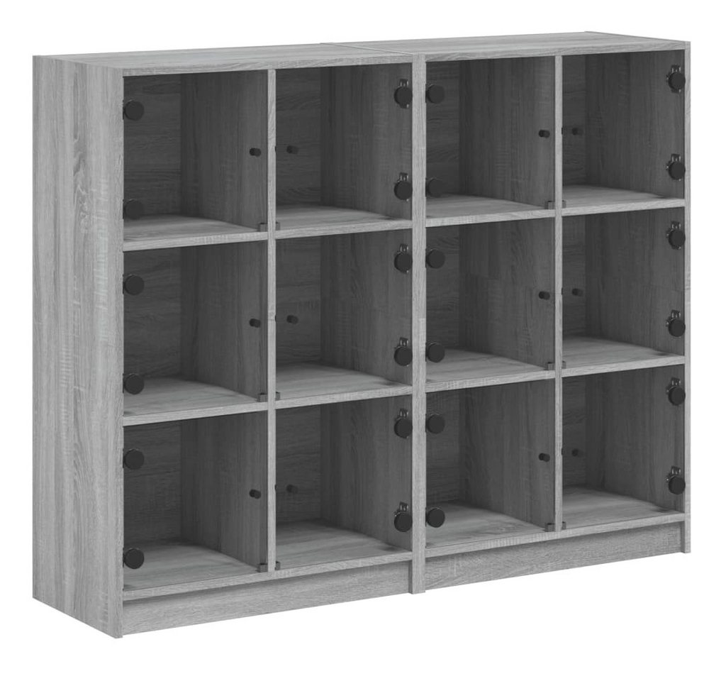 vidaXL Bücherregal, Buchregal mit Türen Grau Sonoma 136x37x109 cm Holzwerkstoff vidaXL Bücherregal, Buchregal mit Türen Grau Sonoma 136x37x109 cm Holzwerkstoff von vidaXL