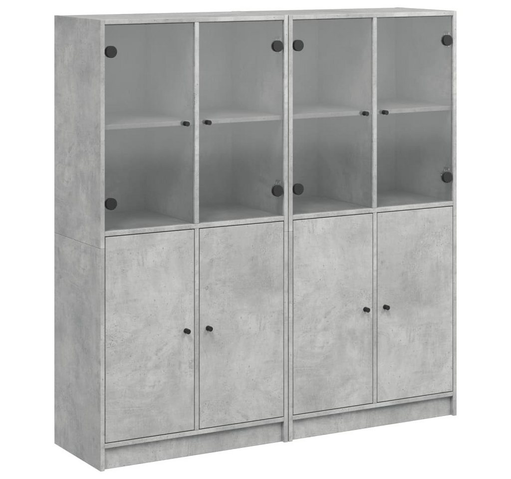 vidaXL Bücherregal, Bücherschrank mit Türen Betongrau 136x37x142 cm Holzwerkstoff vidaXL Bücherregal, Bücherschrank mit Türen Betongrau 136x37x142 cm Holzwerkstoff von vidaXL