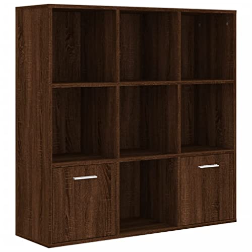 vidaXL Bücherschrank Braun Eichen-Optik 98x30x98 cm von vidaXL