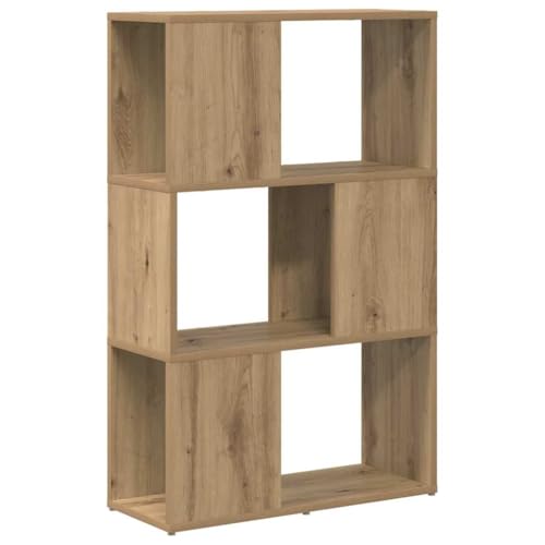 vidaXL Eichen Holz Bücher- und Displayständer 60X24X94 cm modernes Möbelstück aus Holzwerkstoff für Wohnzimmer Schlafzimmer oder Büro Regal Dekoration Innere Lösung Multifunktionaler Organizer von vidaXL