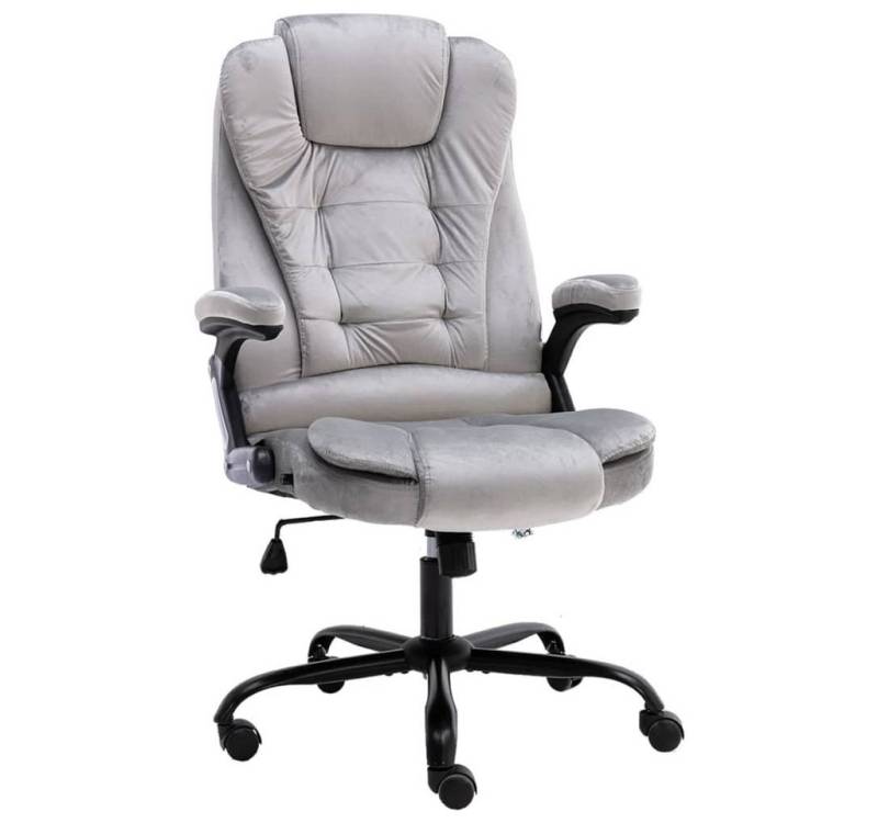 vidaXL Bürostuhl Bürostuhl Hellgrau Samt (1 St) von vidaXL