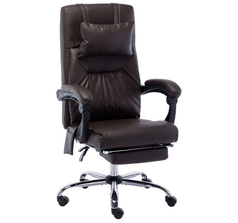 vidaXL Bürostuhl Massage-Bürostuhl Braun Kunstleder (1 St) von vidaXL