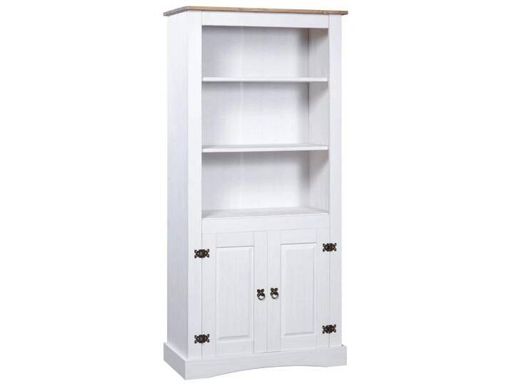 vidaXL Buffet Buffet Buffetschrank Mexiko-Stil Kiefernholz Weiß 80x40x170 cm, weiß von vidaXL