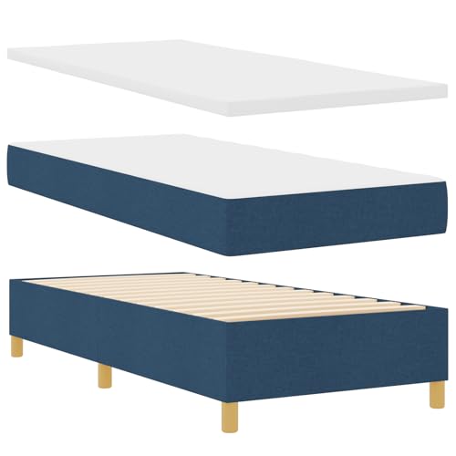 vidaXL Button Tufted Blue Bed Frame 90 X 190 cm Modernes Design Matratze Inklusive Einfache Montage Gepolstert Schaum Komfort Ideal Für Gästezimmer Und Kinderzimmer Schlafzimmermöbel Schutz Topper vidaXL Button Tufted Blue Bed Frame 90 X 190 cm Modernes Design Matratze Inklusive Einfache Montage Gepolstert Schaum Komfort Ideal Für Gästezimmer Und Kinderzimmer Schlafzimmermöbel Schutz Topper von vidaXL