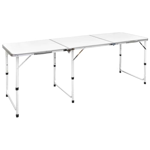 vidaXL Campingtisch Alu 180x60 cm Gartentisch Koffertisch Klapptisch Falttisch von vidaXL