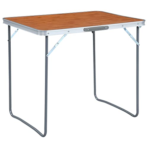 vidaXL Campingtisch Klappbar mit Metallrahmen Klapptisch Koffertisch Tisch Campingmöbel Falttisch Partytisch Picknicktisch 80x60cm von vidaXL
