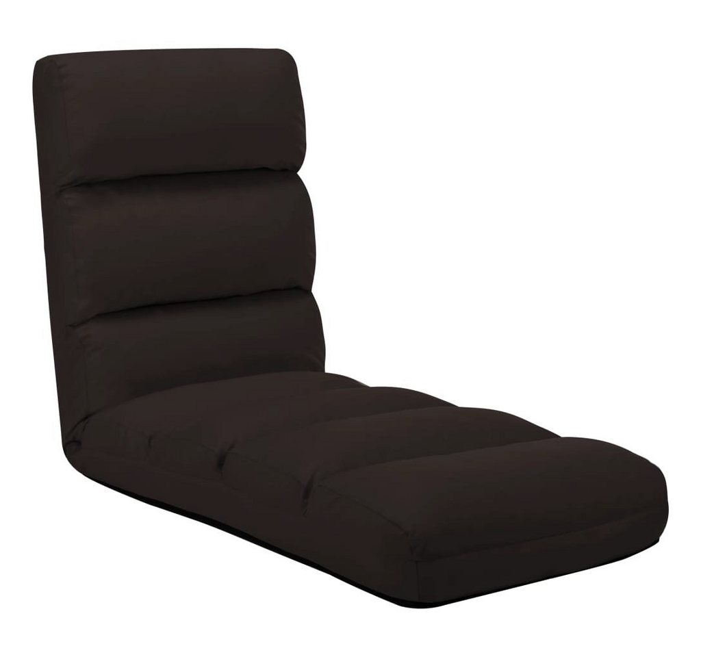 vidaXL Chaiselongue Bodenstuhl Faltbar Braun Kunstleder, 1 Teile von vidaXL