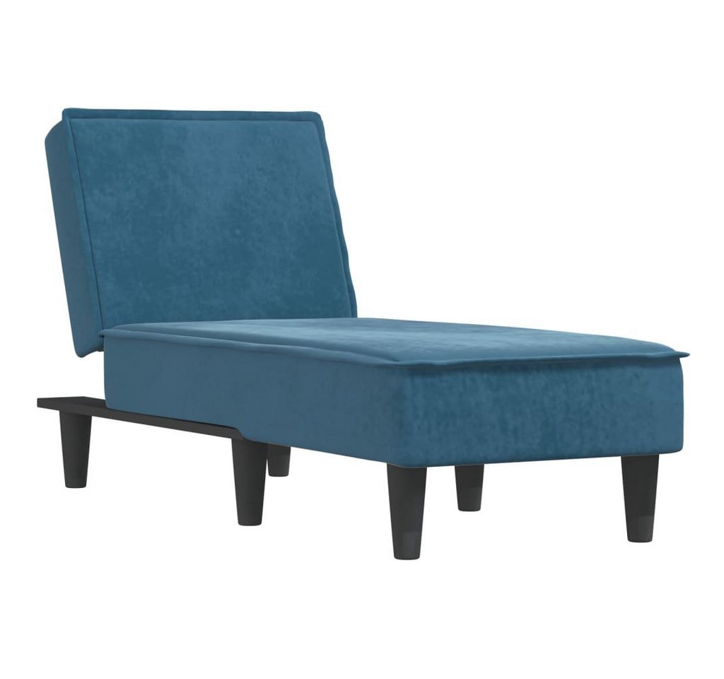 vidaXL Chaiselongue Chaiselongue Blau Samt, 1 Teile von vidaXL