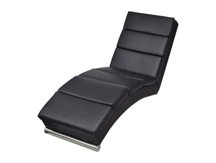 vidaXL Chaiselongue Chaiselongue Schwarz Kunstleder, 1 Teile, schwarz, Schwarz von vidaXL