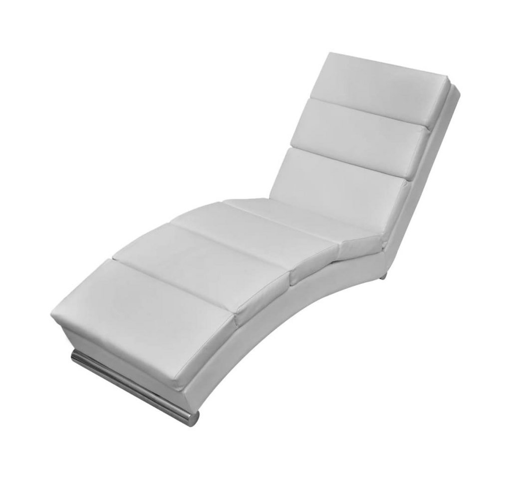 vidaXL Chaiselongue Chaiselongue Weiß Kunstleder, 1 Teile von vidaXL