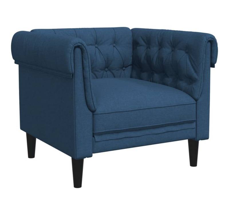 vidaXL Chesterfield-Sofa, Chesterfield-Sessel Blau Stoff von vidaXL