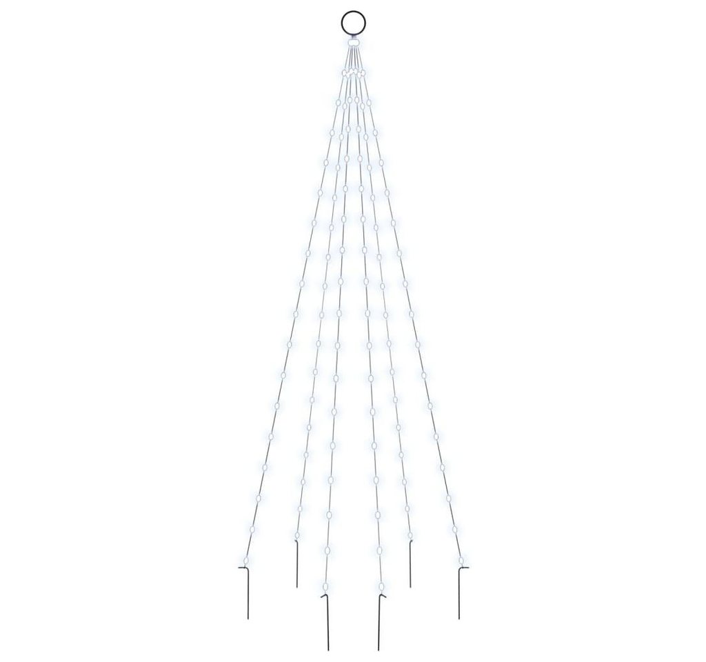 vidaXL Christbaumschmuck LED-Weihnachtsbaum für Fahnenmast Kaltweiß 108 LEDs 180 cm (1-tlg) von vidaXL