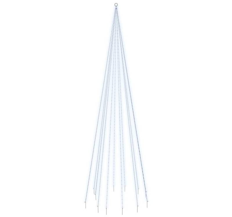 vidaXL Christbaumschmuck LED-Weihnachtsbaum für Fahnenmast Kaltweiß 732 LEDs 500 cm (1-tlg) von vidaXL