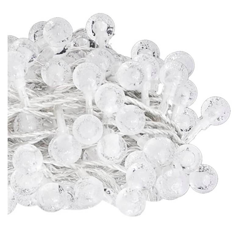 vidaXL Christbaumschmuck Lichterkette Kugeln 20 m 200 LED Warmweiß 8 Funktionen (1-tlg) von vidaXL