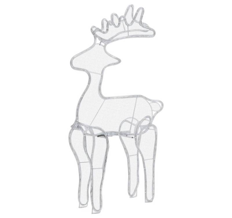 vidaXL Christbaumschmuck Rentier Weihnachtsdekoration mit Mesh 306 LEDs 60x24x89 cm (1-tlg) von vidaXL