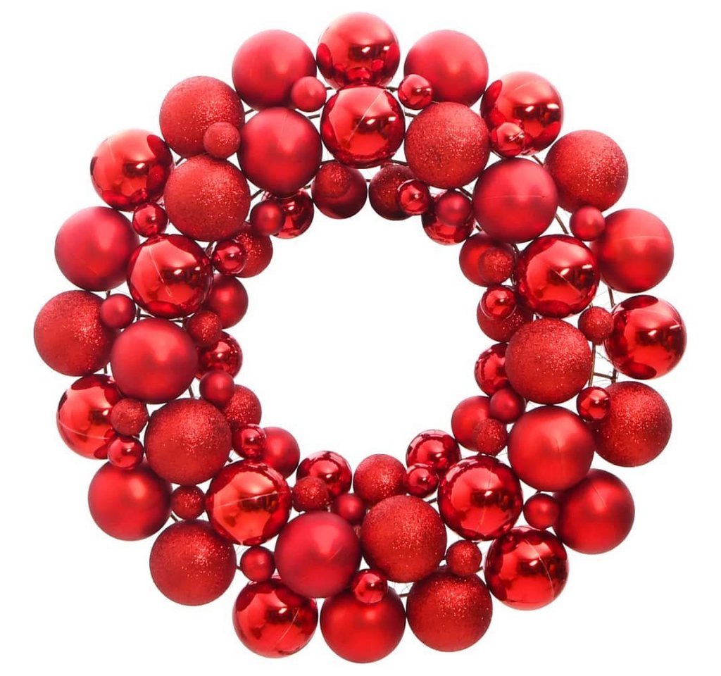 vidaXL Christbaumschmuck Weihnachtskranz Rot 45 cm Polystyrol (1-tlg) von vidaXL