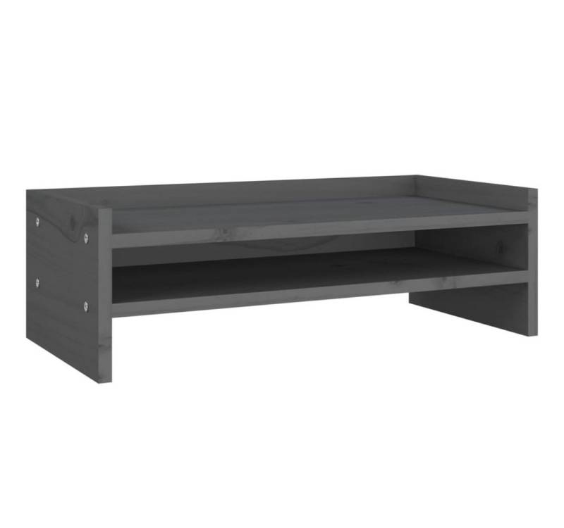 vidaXL Computertisch Monitorständer Grau 50x24x16 cm Massivholz Kiefer von vidaXL