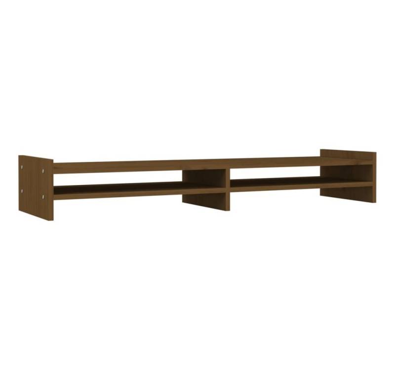 vidaXL Computertisch Monitorständer Honigbraun 100x27x15 cm Massivholz Kiefer von vidaXL