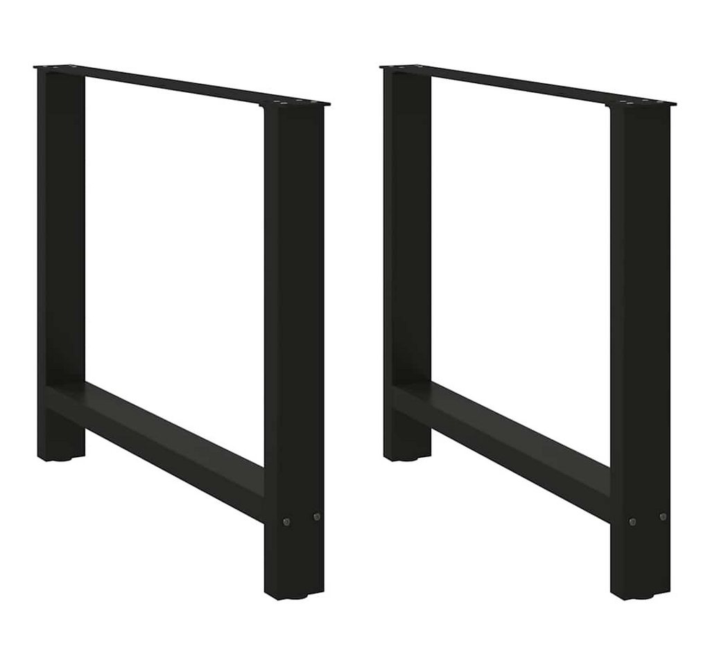 vidaXL Couchtisch, Couchtischbeine Schwarz 2 Stk. 100x(72-73) cm Stahl von vidaXL