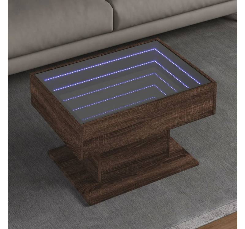 vidaXL Couchtisch, LED-Couchtisch Braun Eichen-Optik 70x50x45 cm Holzwerkstoff von vidaXL