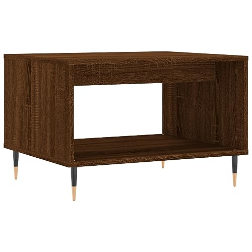 vidaXL Couchtisch, Sofatisch für Wohnzimmer, Wohnzimmertisch mit viel Stauraum, Beistelltisch Kaffeetisch Wohnzimmermöbel, Braun Eichen Optik Holzwerkstoff von vidaXL