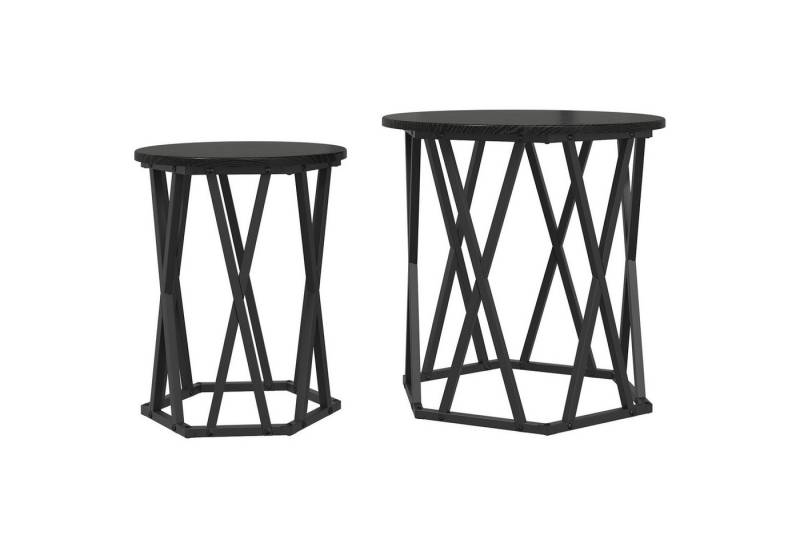 vidaXL Couchtisch Beistelltische 2er Set Schwarz aus Eichenholzverbundstoff vidaXL Couchtisch Beistelltische 2er Set Schwarz aus Eichenholzverbundstoff von vidaXL