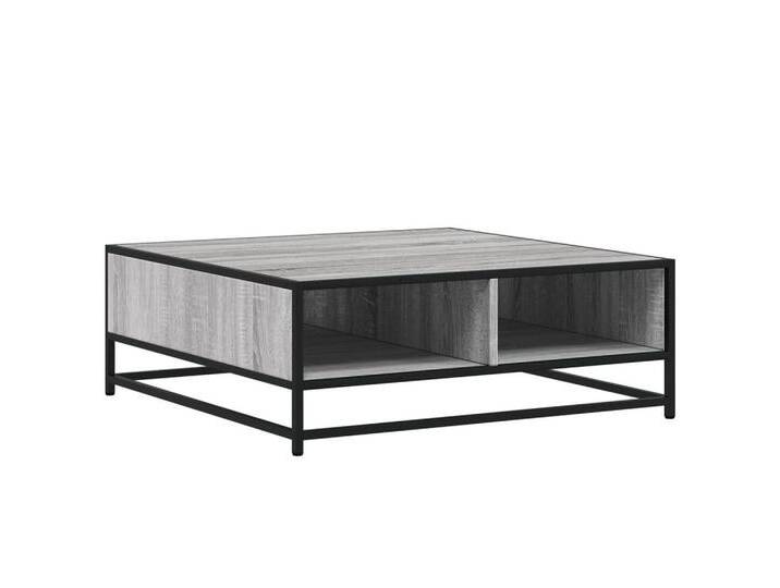 vidaXL Couchtisch Couchtisch Grau Sonoma 80x80x30 cm Holzwerkstoff und Metall, grau von vidaXL