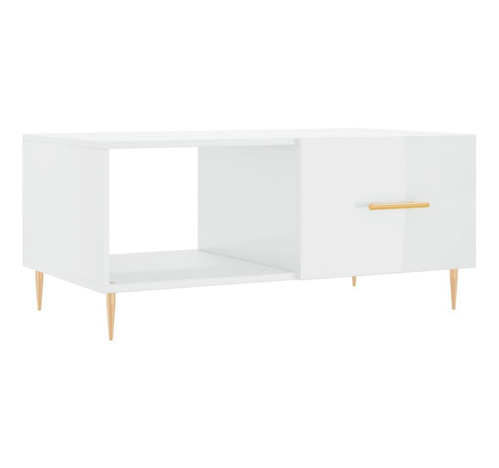 vidaXL Couchtisch Couchtisch Hochglanz-Weiß 90x50x40 cm Holzwerkstoff (1-St) von vidaXL