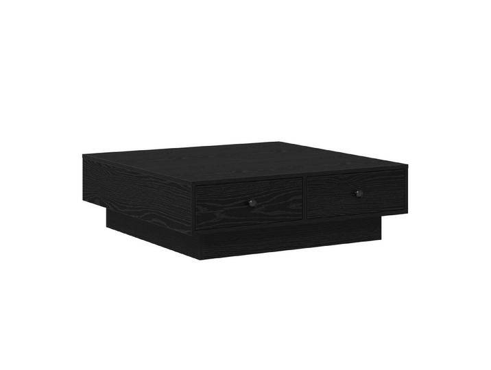 vidaXL Couchtisch Couchtisch Schwarz Eiche Holzwerkstoff 90 x 90 x 28 cm Couchtisch (1-St), schwarz von vidaXL