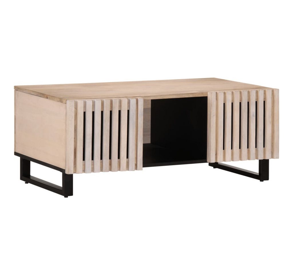 vidaXL Couchtisch Couchtisch Weiß 100x55x40 cm Massivholz Mango (1-St) von vidaXL