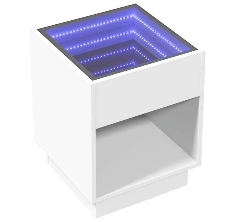 vidaXL Couchtisch Couchtisch mit Infinity-LED Weiß 40x40x50 cm (1-St) von vidaXL