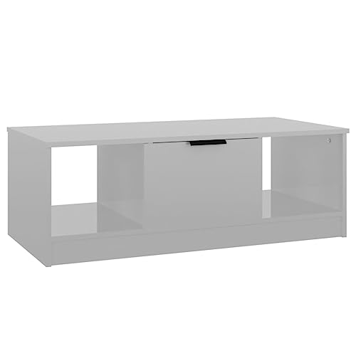 vidaXL Couchtisch Hochglanz-Weiß 102x50x36 cm Holzwerkstoff von vidaXL