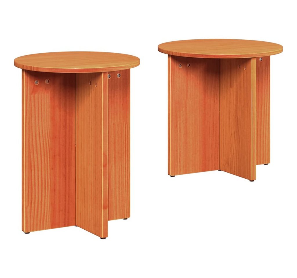 vidaXL Couchtisch Couchtisch 2 pcs Wachsbraun 41,5 x 41,5 x 41 cm (2-St) von vidaXL