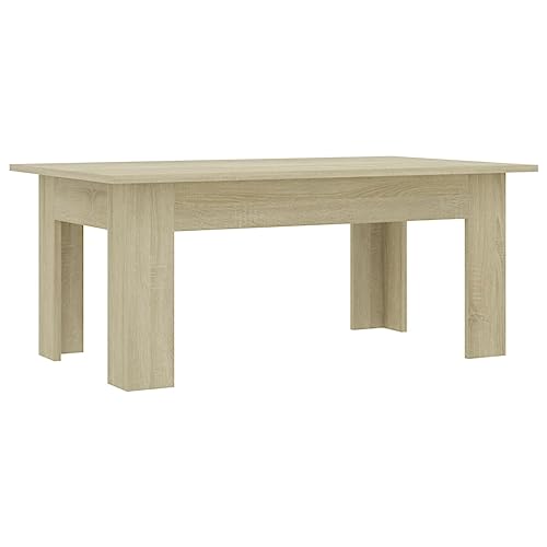 vidaXL Couchtisch Modern Beistelltisch Wohnzimmertisch Kaffeetisch Sofatisch Teetisch Telefontisch Tisch Sonoma-Eiche 100x60x42cm Holzwerkstoff von vidaXL