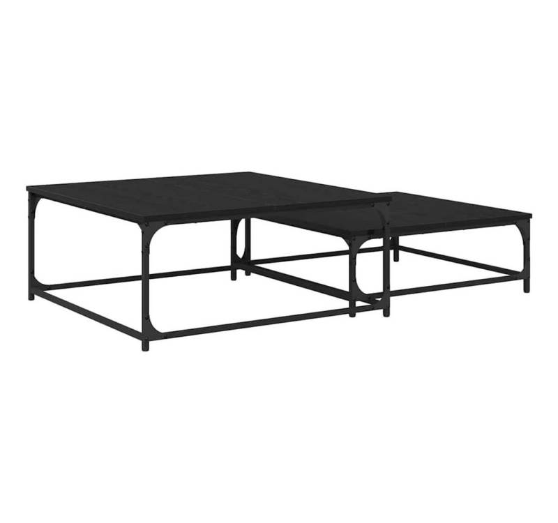 vidaXL Couchtisch Nesting Couchtisch 2 pcs Schwarz Eichen-Optik 80 x 8035 x cm (2-St) von vidaXL