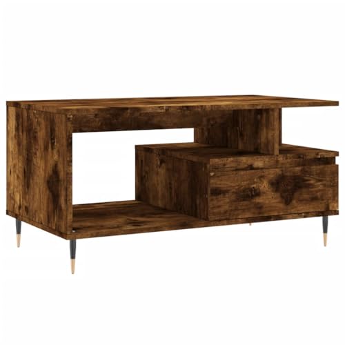 vidaXL Couchtisch Räuchereiche 90x49x45 cm Holzwerkstoff von vidaXL