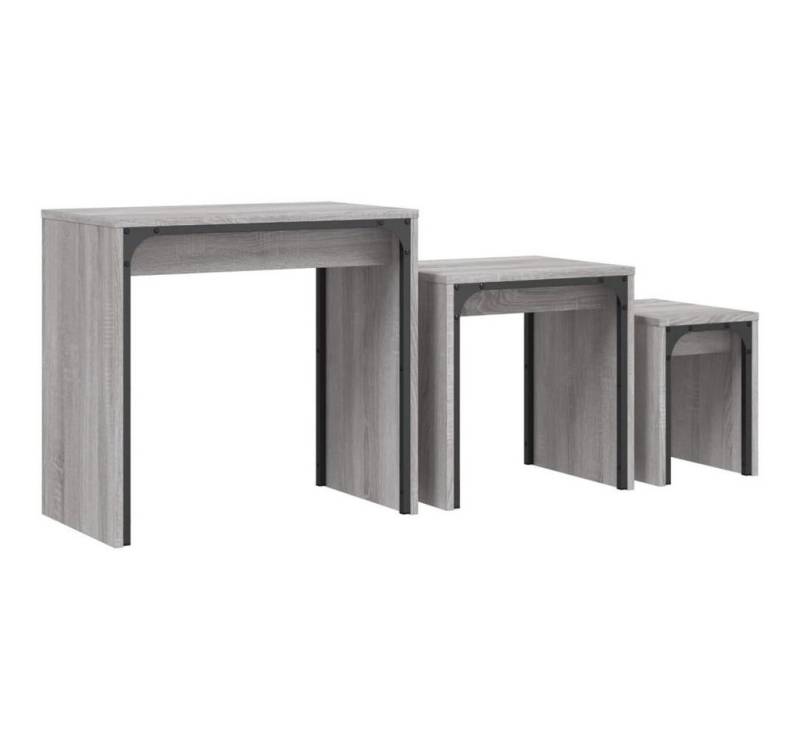 vidaXL Couchtisch Satztische 3 Stk. Grau Sonoma Holzwerkstoff (1-St) von vidaXL