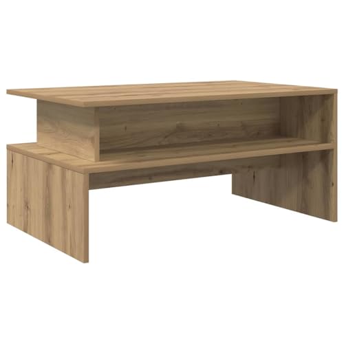 vidaXL Couchtisch aus Artisan Eiche, rustikaler Stil, rechteckig, 90 x 55 x 42,5 cm, perfekt für drinnen. EIN absolutes Must-Have aus Spanplatten mit Einer verwitterten Optik. von vidaXL