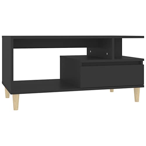 vidaXL Couchtisch mit Stauraum Wohnzimmertisch Beistelltisch Sofatisch Teetisch Kaffeetisch Tisch Wohnzimmer Schwarz 90x49x45cm Holzwerkstoff vidaXL Couchtisch mit Stauraum Wohnzimmertisch Beistelltisch Sofatisch Teetisch Kaffeetisch Tisch Wohnzimmer Schwarz 90x49x45cm Holzwerkstoff von vidaXL