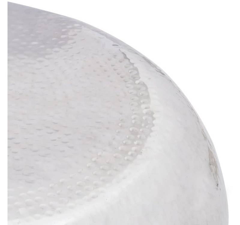 vidaXL Ablagetisch, Couchtisch aus gehämmertem Aluminium Silbern von vidaXL