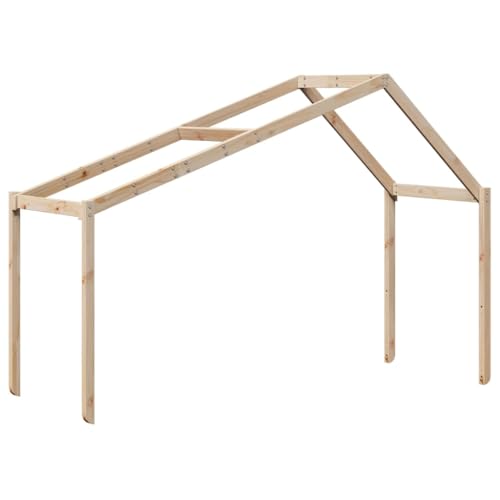 vidaXL Dach für Kinderbett, Kinderbettdach mit offener Seite, Kinderbetthimmel für Schlafzimmer, Bettdach Betthimmel, Massivholz Kiefer von vidaXL