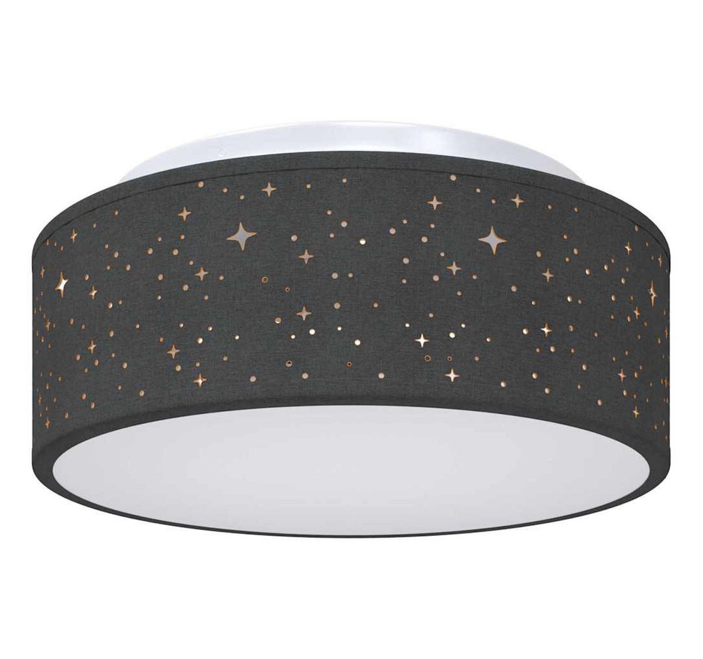 vidaXL Deckenleuchte Deckenlampe Schwarz 30 x 13.5 cm Stoff von vidaXL