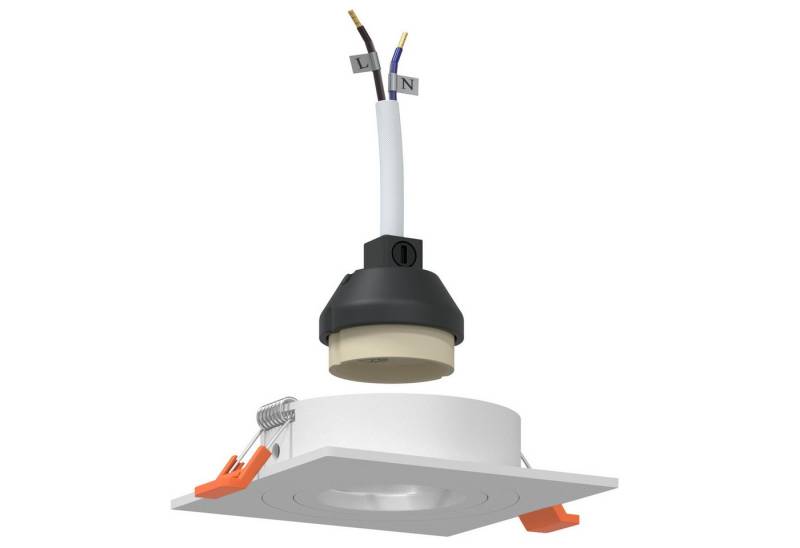 vidaXL Deckenleuchte Einbau-Strahler 24 Stück Quadratisch GU10 Weiß 91x91 mm von vidaXL