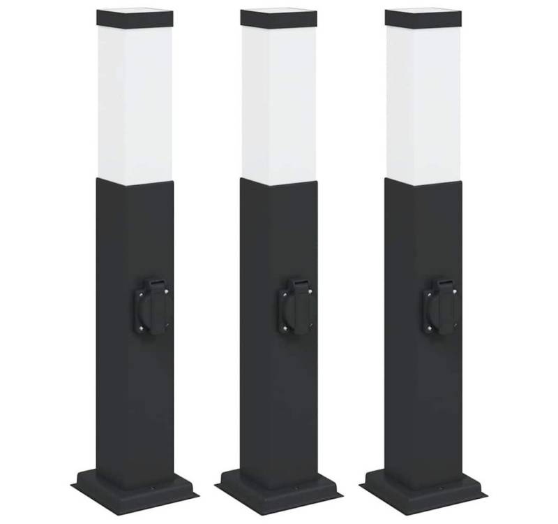 vidaXL Deckenleuchte Pollerleuchten mit Steckdose 3 Stk. 50 cm Schwarz IP44 vidaXL Deckenleuchte Pollerleuchten mit Steckdose 3 Stk. 50 cm Schwarz IP44 von vidaXL