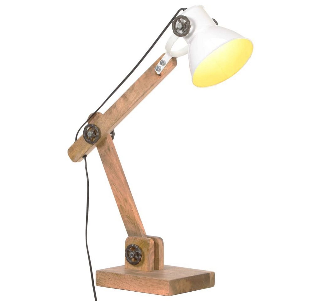 vidaXL Deckenleuchte Schreibtischlampe Industriestil Weiß Rund 58x18x90 cm E27 von vidaXL