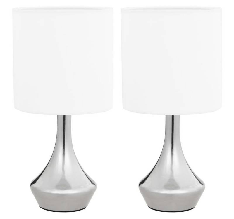vidaXL Deckenleuchte Tischlampen 2 Stk. Touch-Sensor Weiß E14 von vidaXL