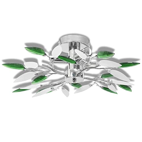 vidaXL Deckenleuchte Weiß Grün Deckenlampe Kronleuchter Lüster Leuchte Licht vidaXL Deckenleuchte Weiß Grün Deckenlampe Kronleuchter Lüster Leuchte Licht von vidaXL